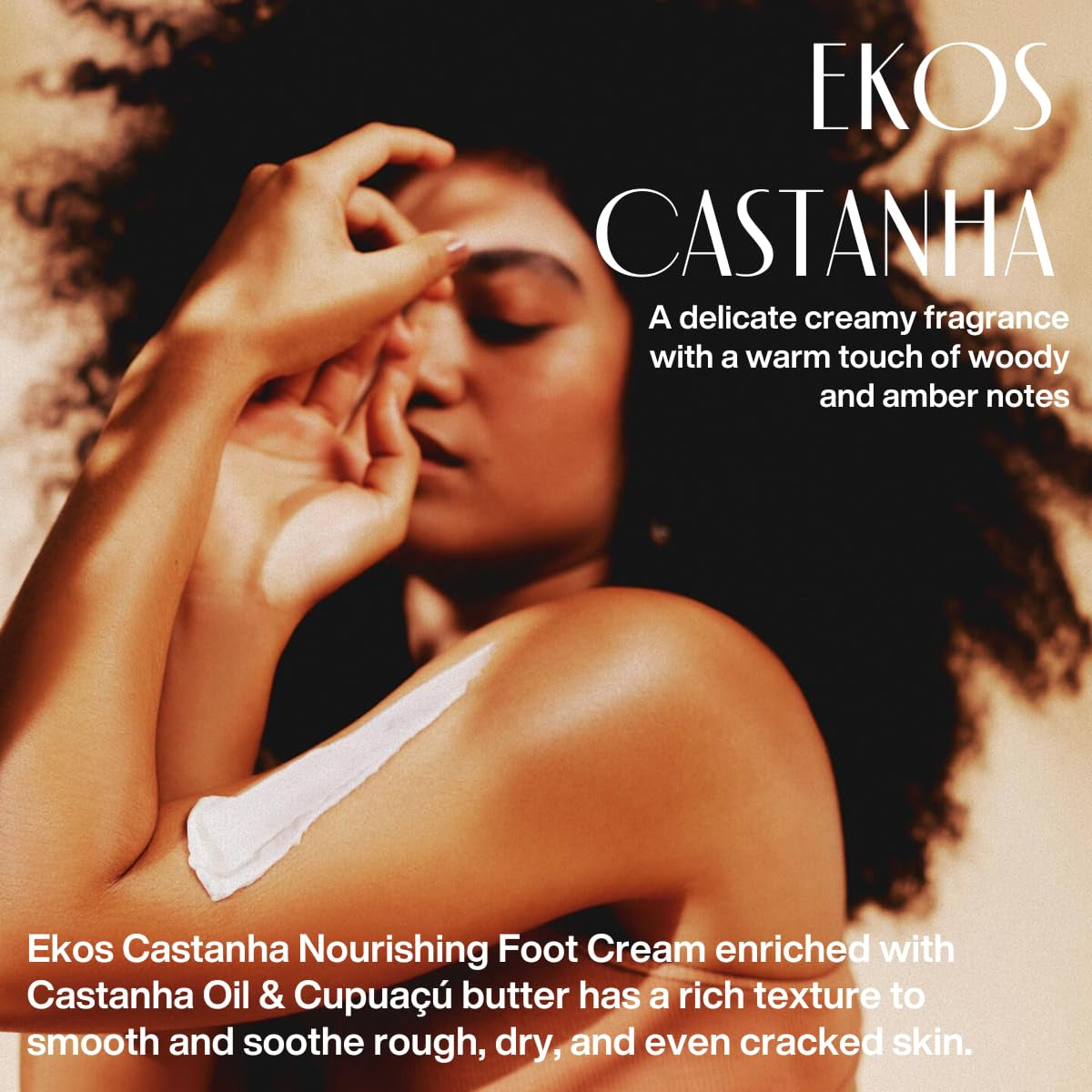 - Ekos Castanha Nourishing Foot Cream - Nourish & Soothe Dry Skin - Fast Absorbing - with Brazil Nut Oil to Deeply Moisturize - Vegan & Cruelty-Free - 2.6 Oz (75G)