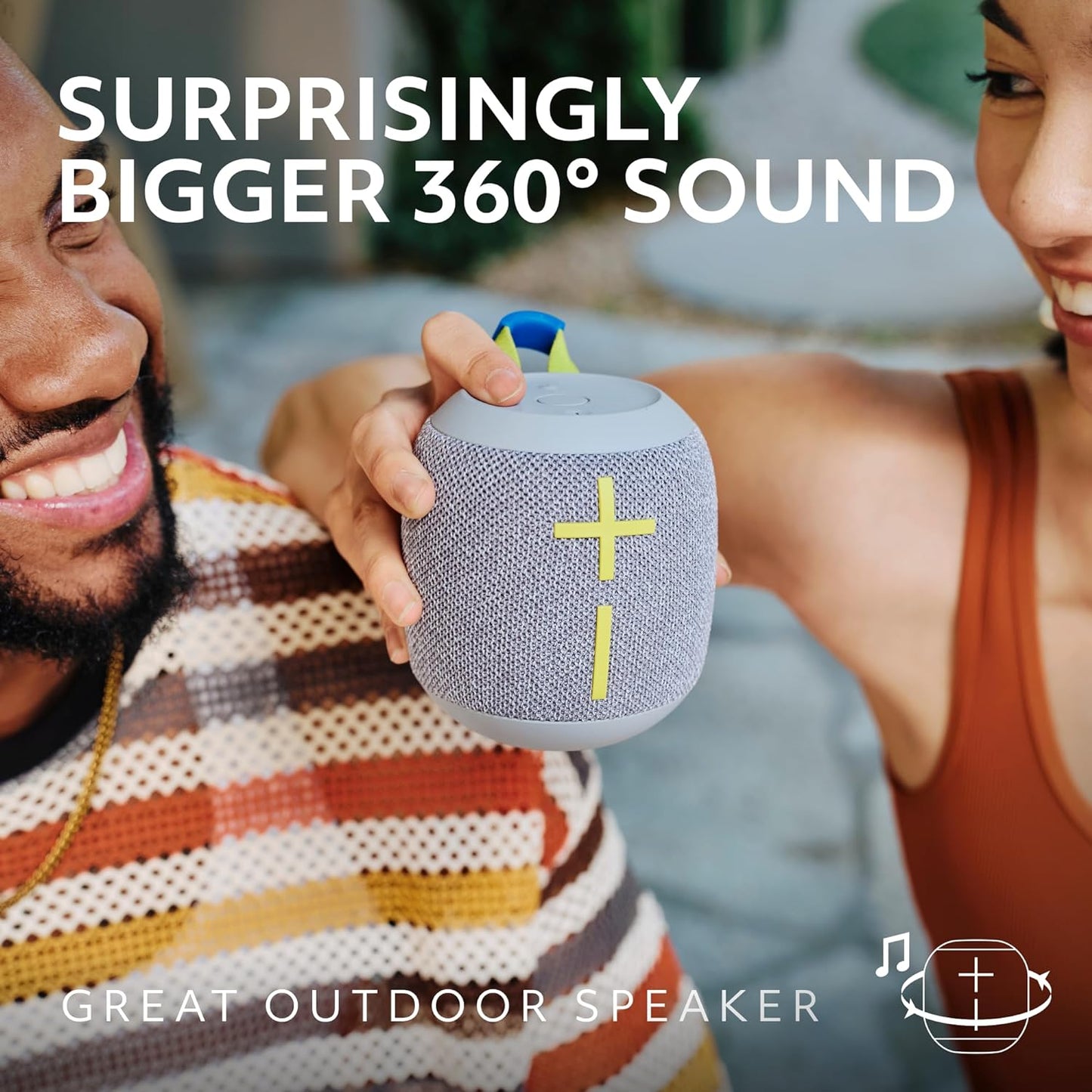 WONDERBOOM 4 Portable Waterproof Bluetooth Speaker with Big Bass and 360-Degree Sound, Dustproof Floating Speaker with 131Ft (40M) Range - Black