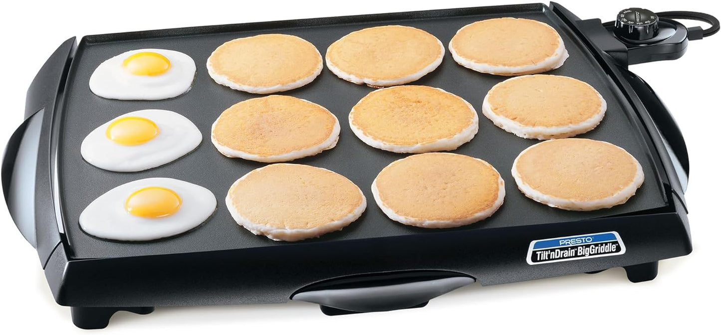 07046 Tilt 'N Drain Big Griddle Cool-Touch Electric Griddle